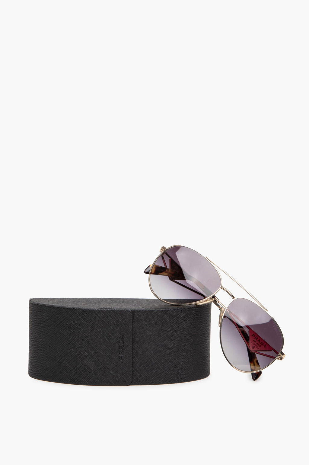 Prada Aviator Gold Metal Sunglasses