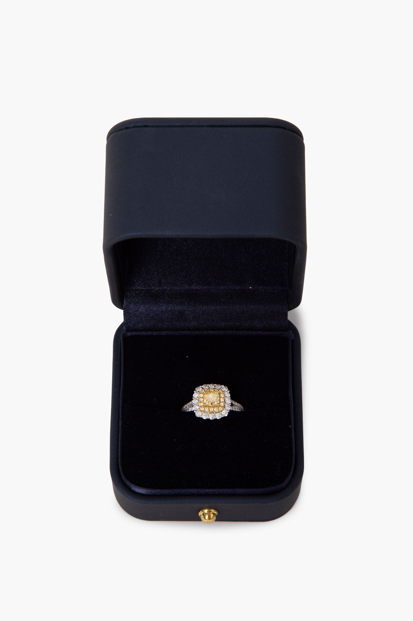 Yellow Diamond 18K Gold Ring Size 6.5