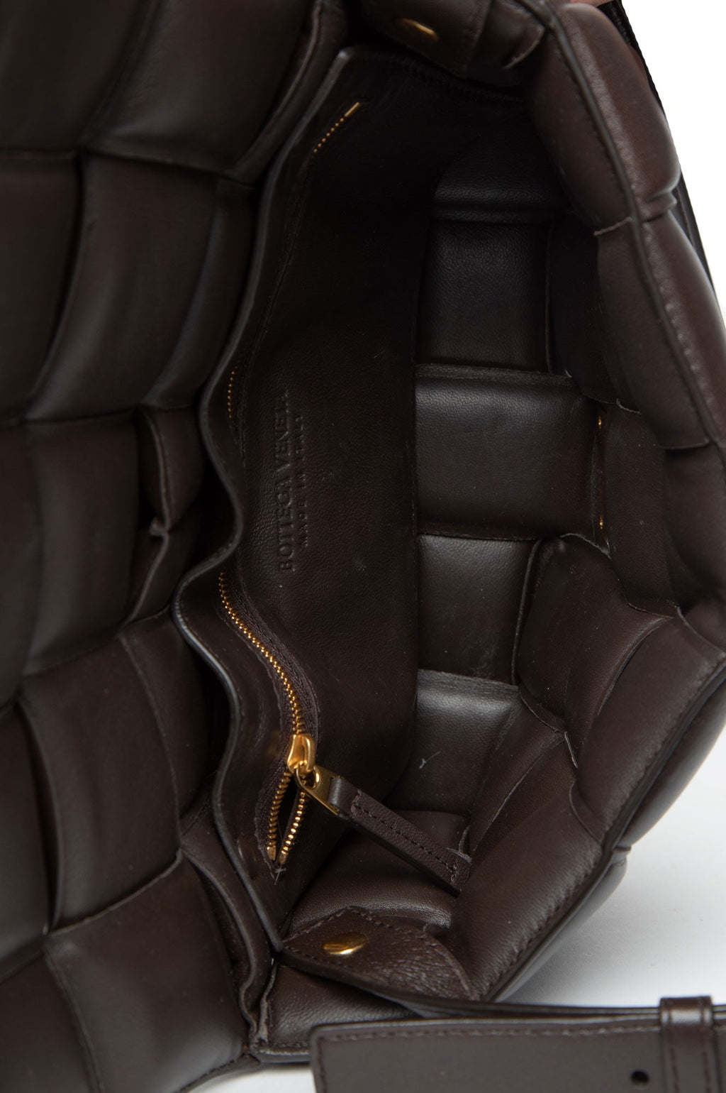 Bottega Veneta Dark Brown Fondant Padded Cassette