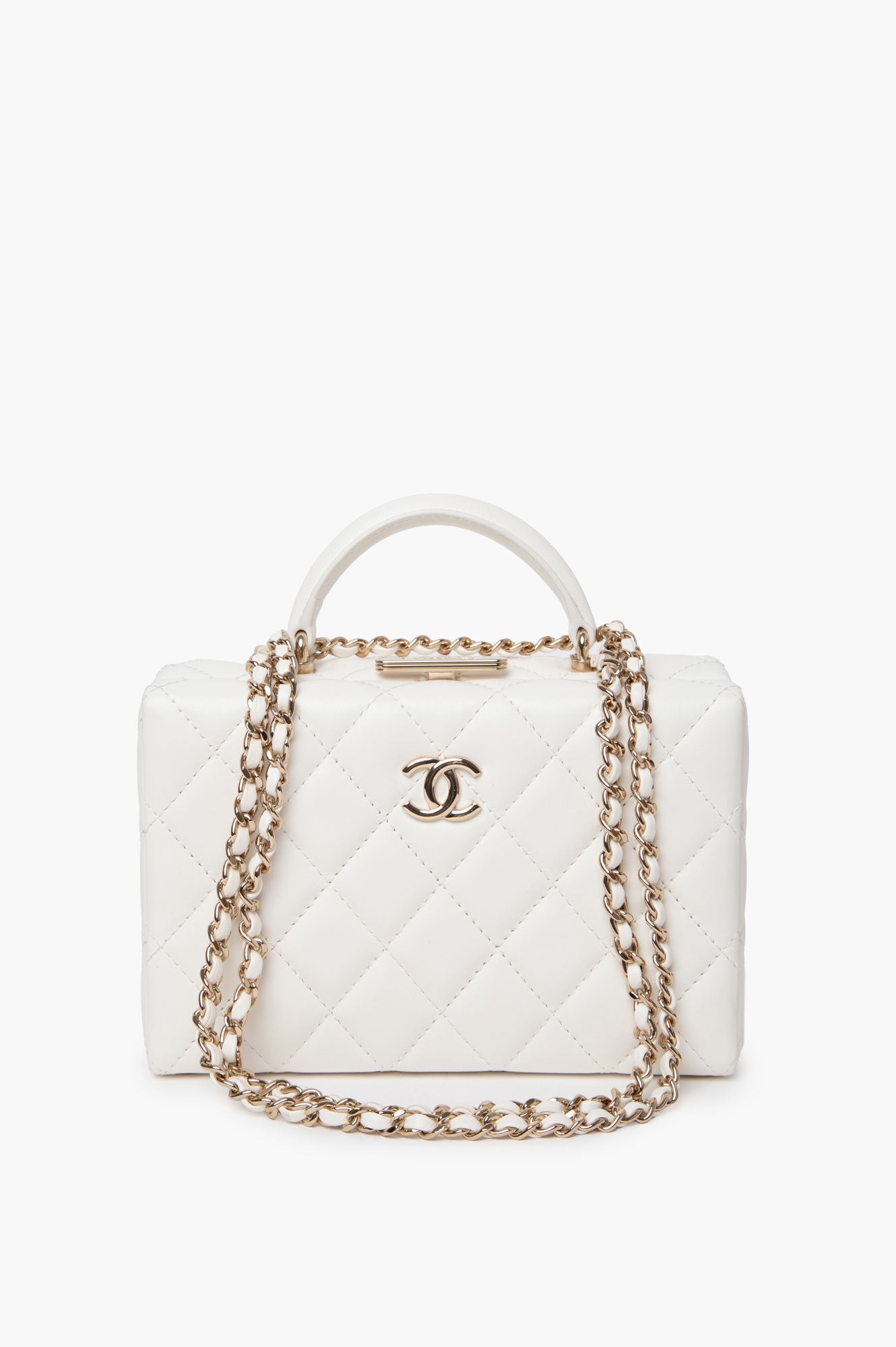 Chanel 2024 White Lambskin Vanity Bag