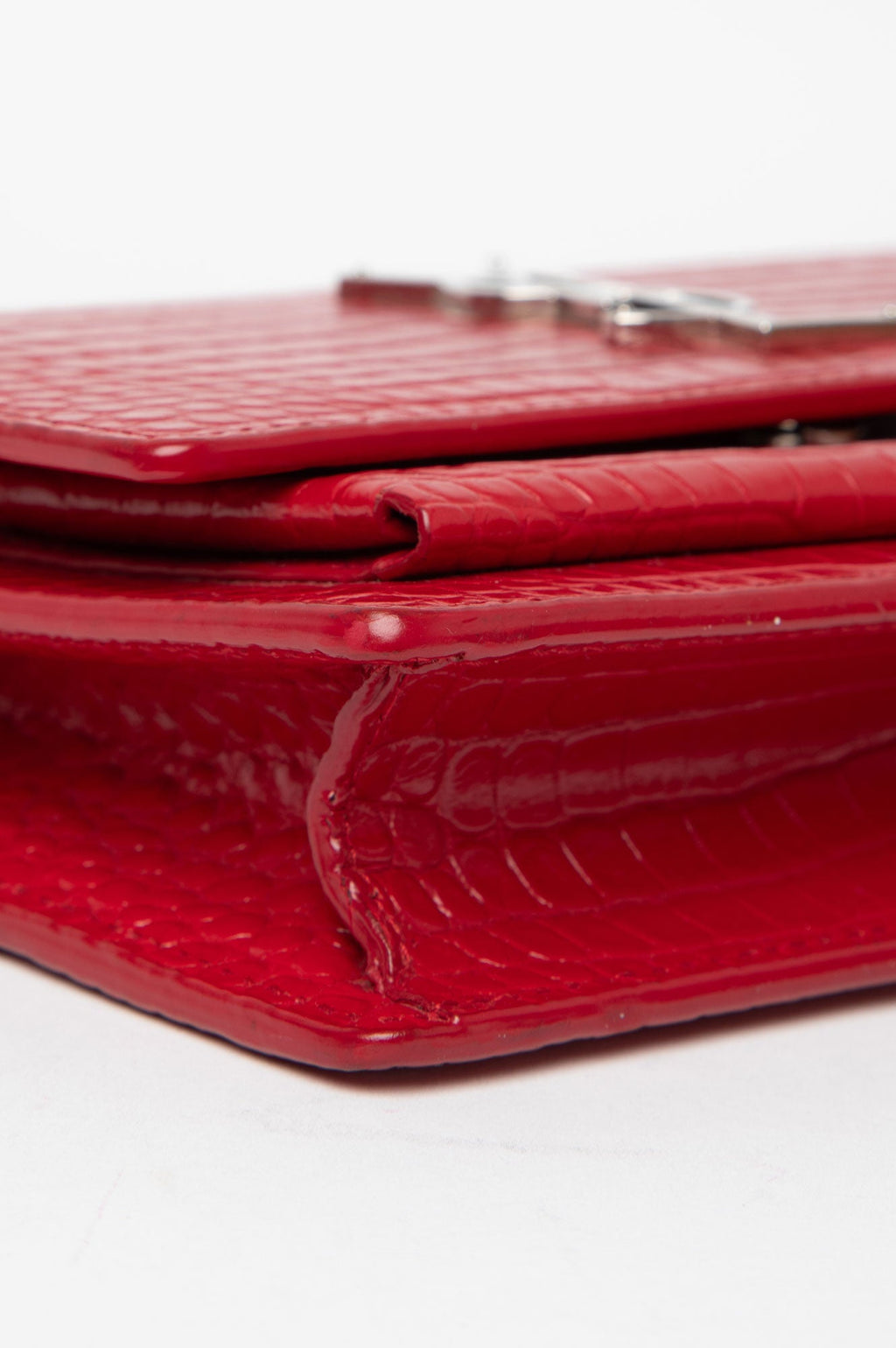 Saint Laurent Red Embossed Sunset in Small
