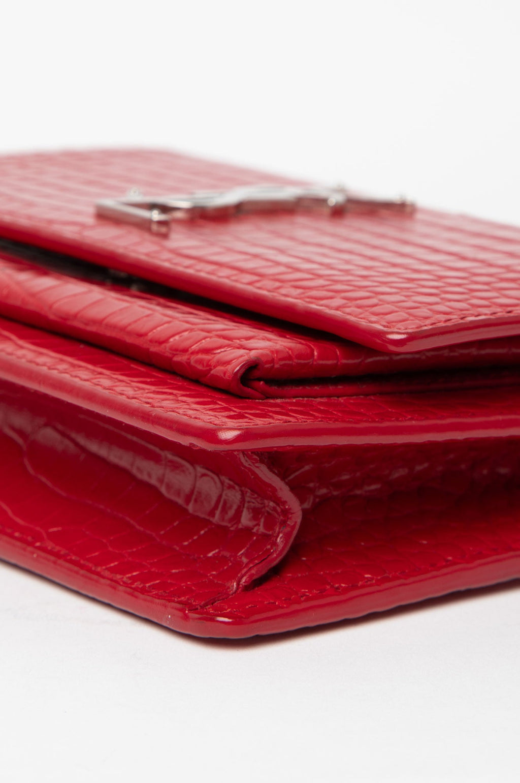 Saint Laurent Red Embossed Sunset in Small