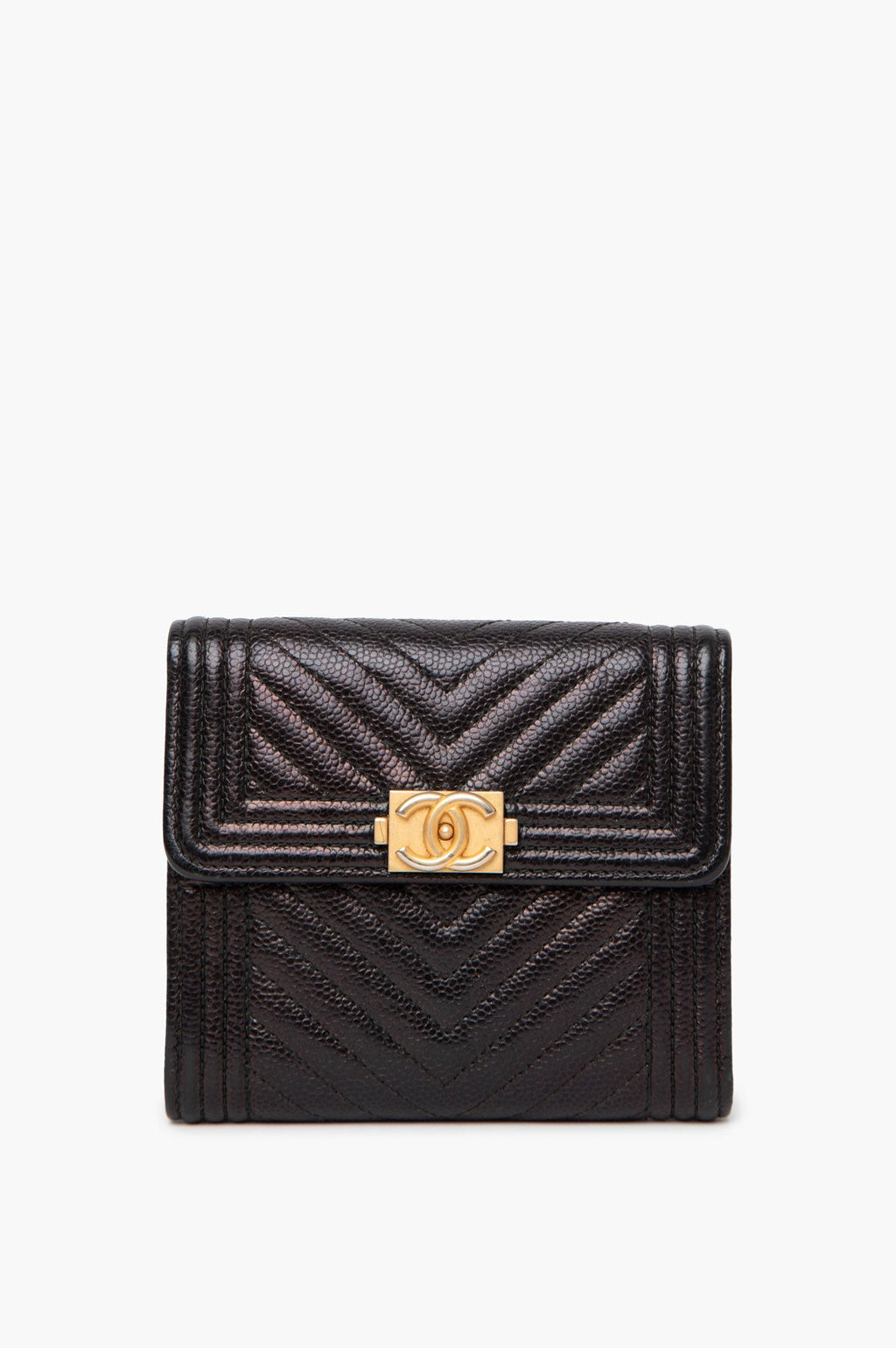 Chanel Black Caviar Boy Wallet