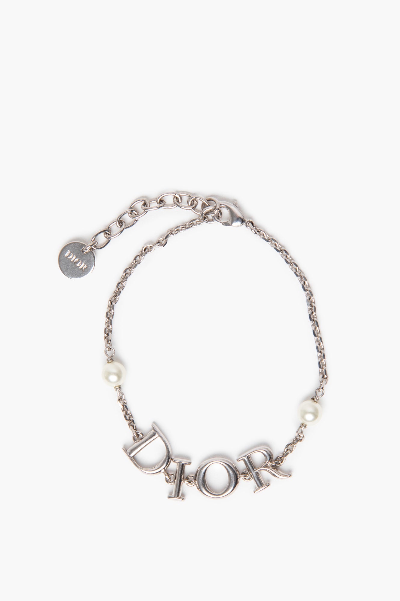 Christian Dior Dio(r)evolution Silver-Tone Pearl Bracelet