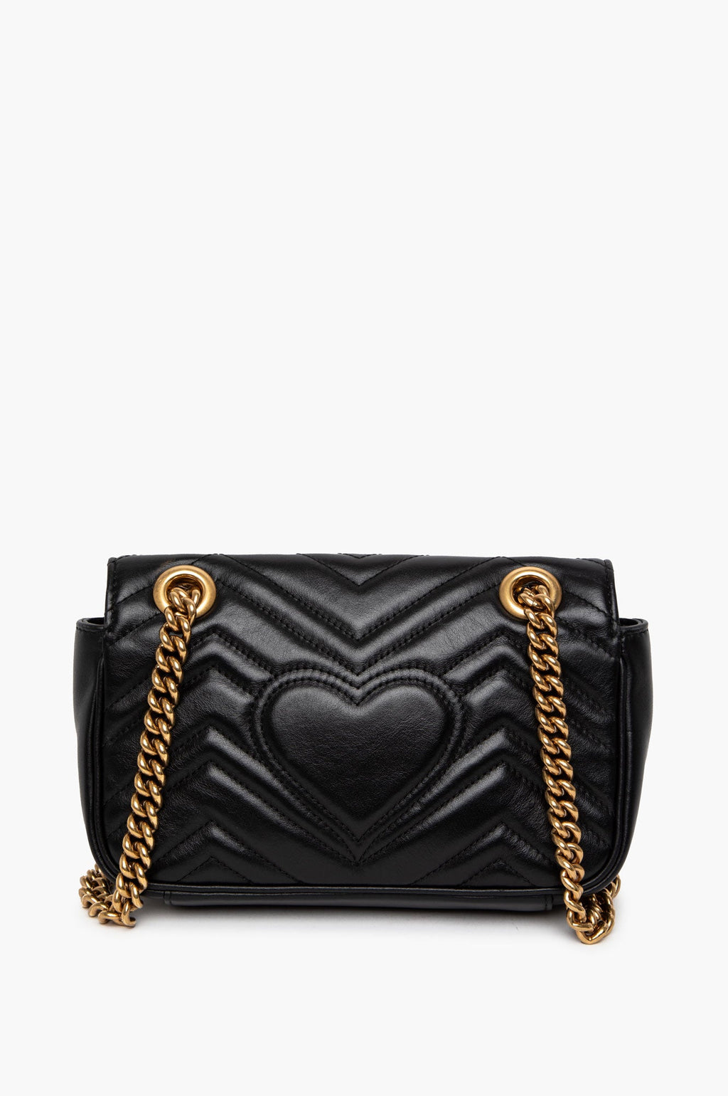 Gucci Small GG Marmont Black Leather Bag