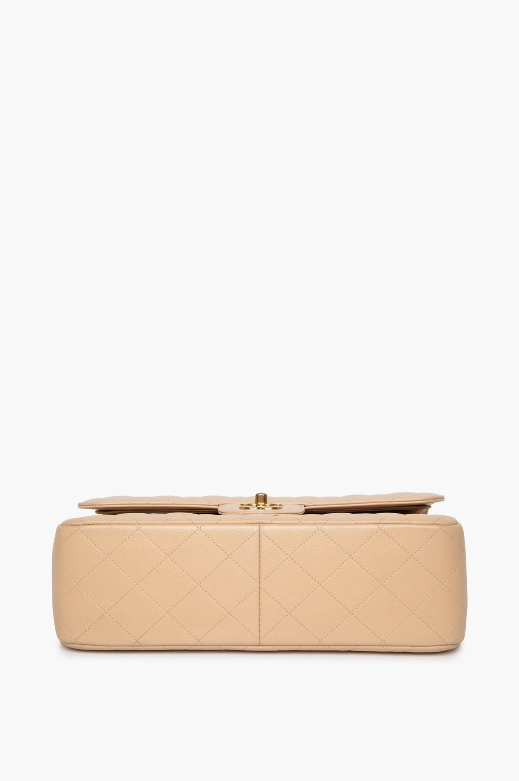 Chanel Beige Caviar Jumbo Classic Double Flap Bag