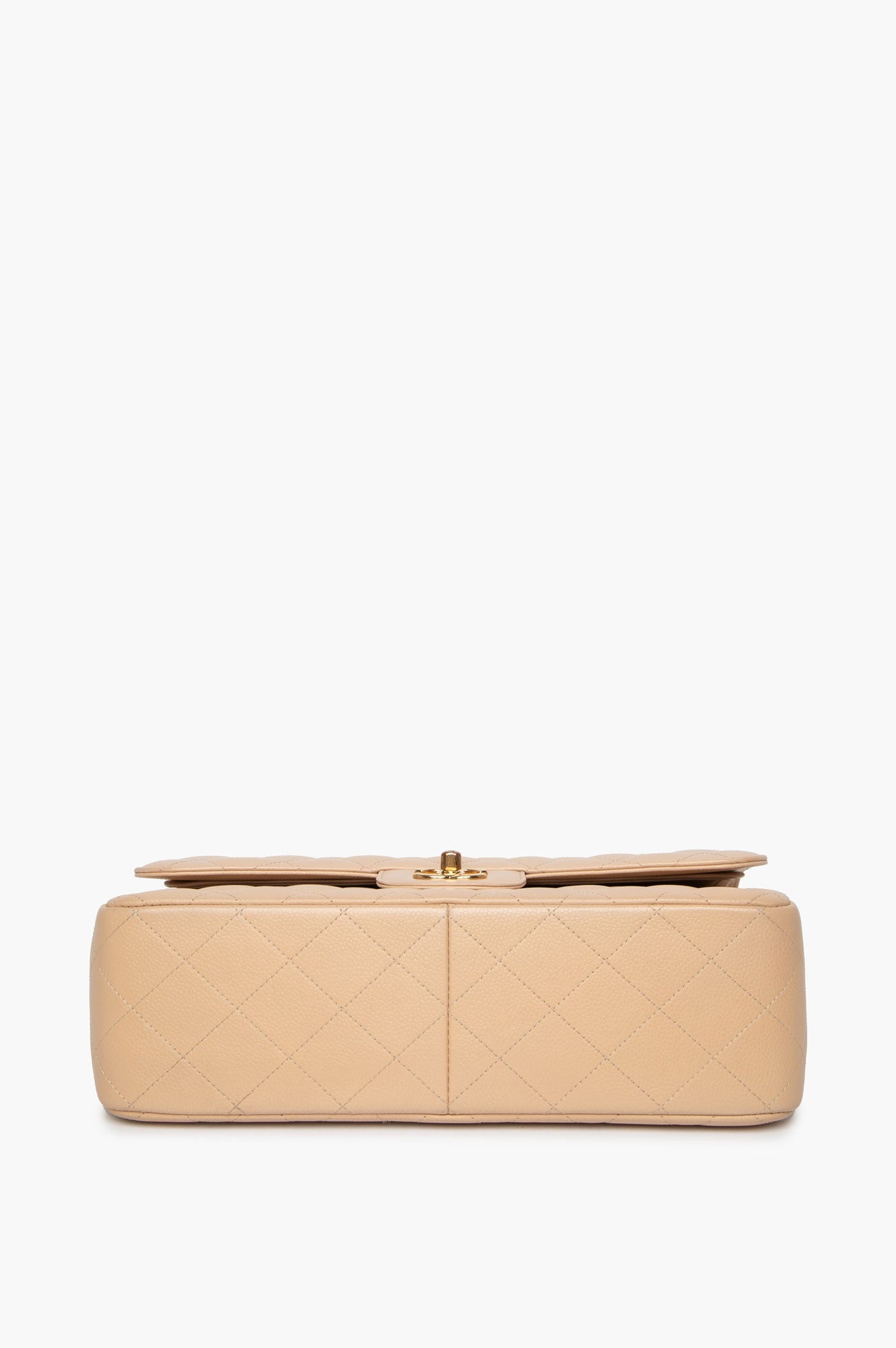 Chanel Beige Caviar Jumbo Classic Double Flap Bag