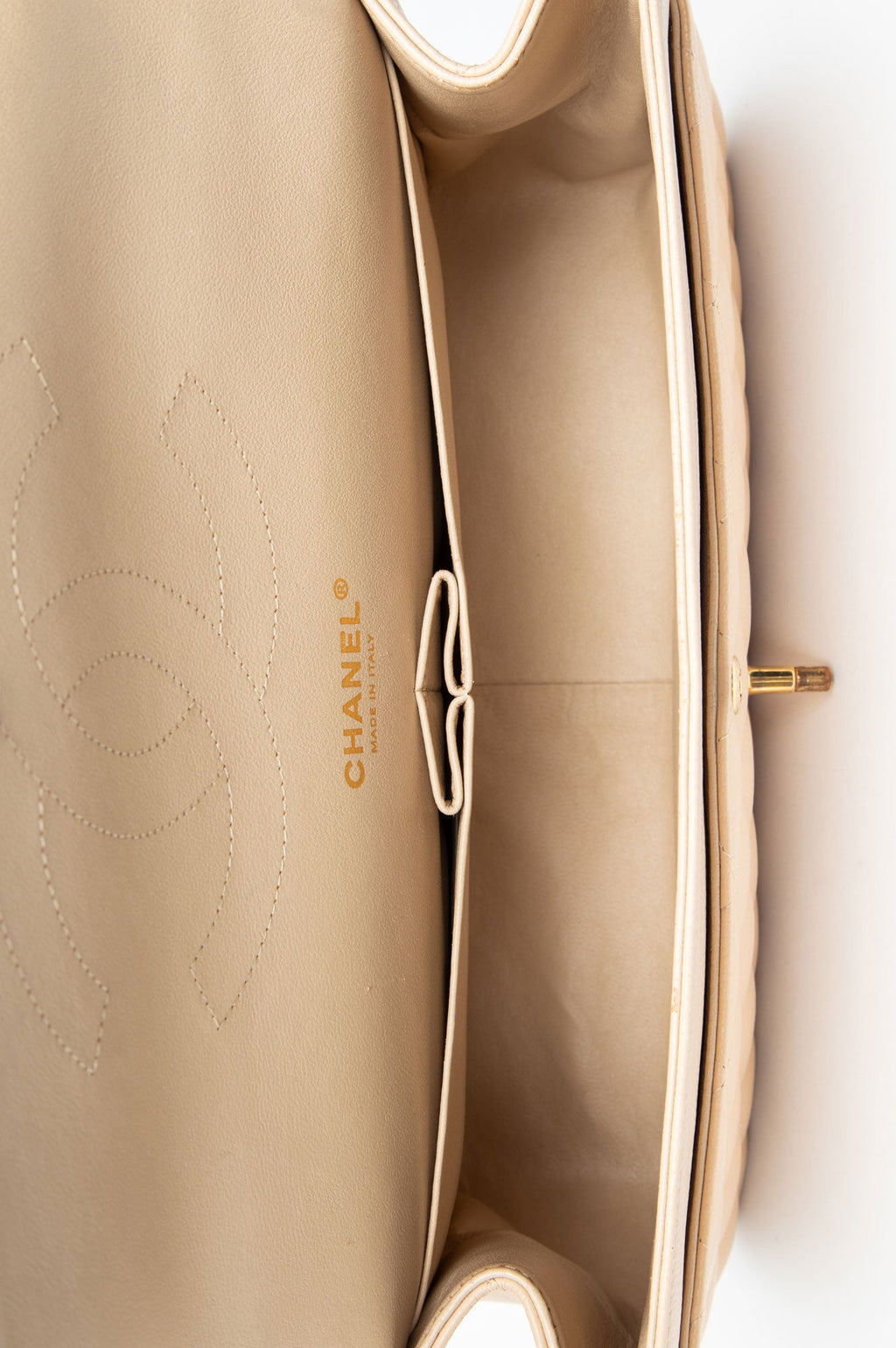 Chanel Beige Caviar Jumbo Classic Double Flap Bag