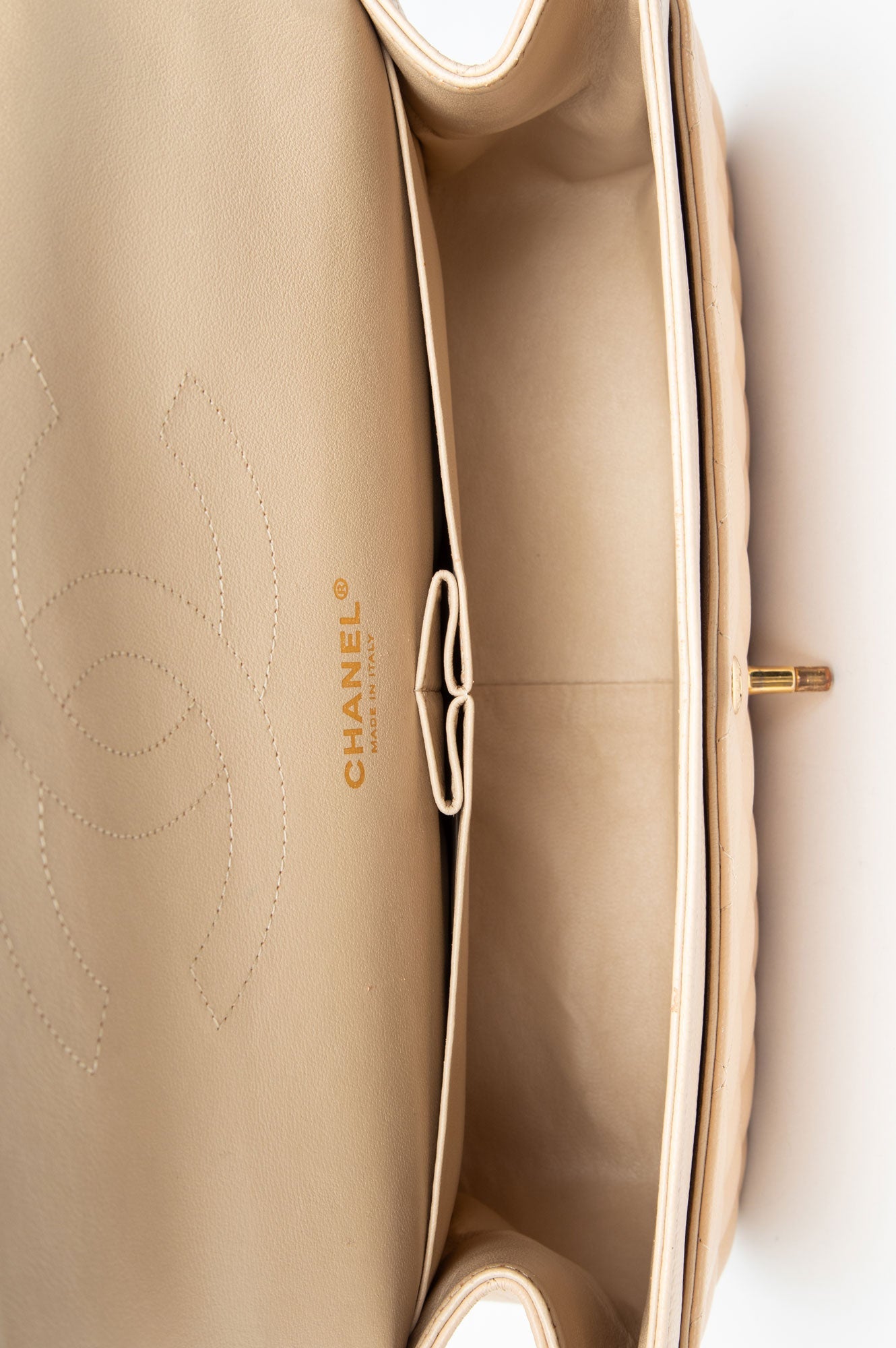 Chanel Beige Caviar Jumbo Classic Double Flap Bag