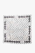 Chanel Ivory Camelia Silk Square Scarf 90