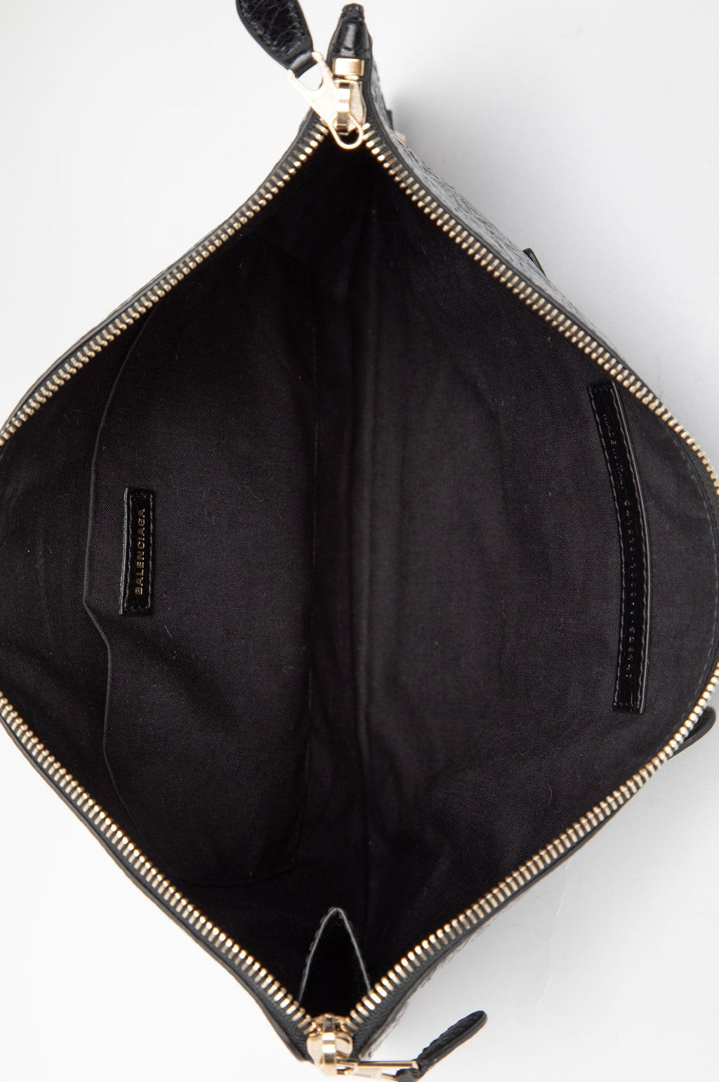 Balenciaga Black Motocross Clutch