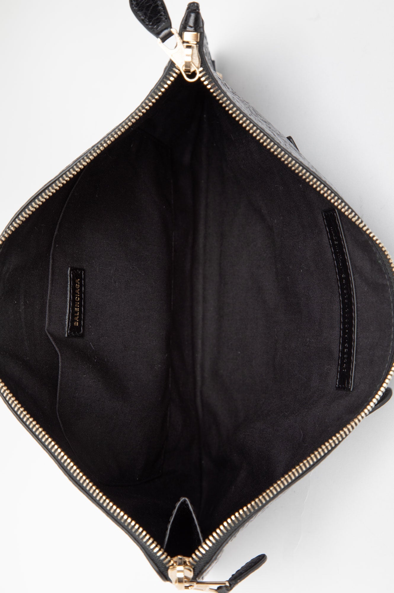 Balenciaga Black Motocross Clutch
