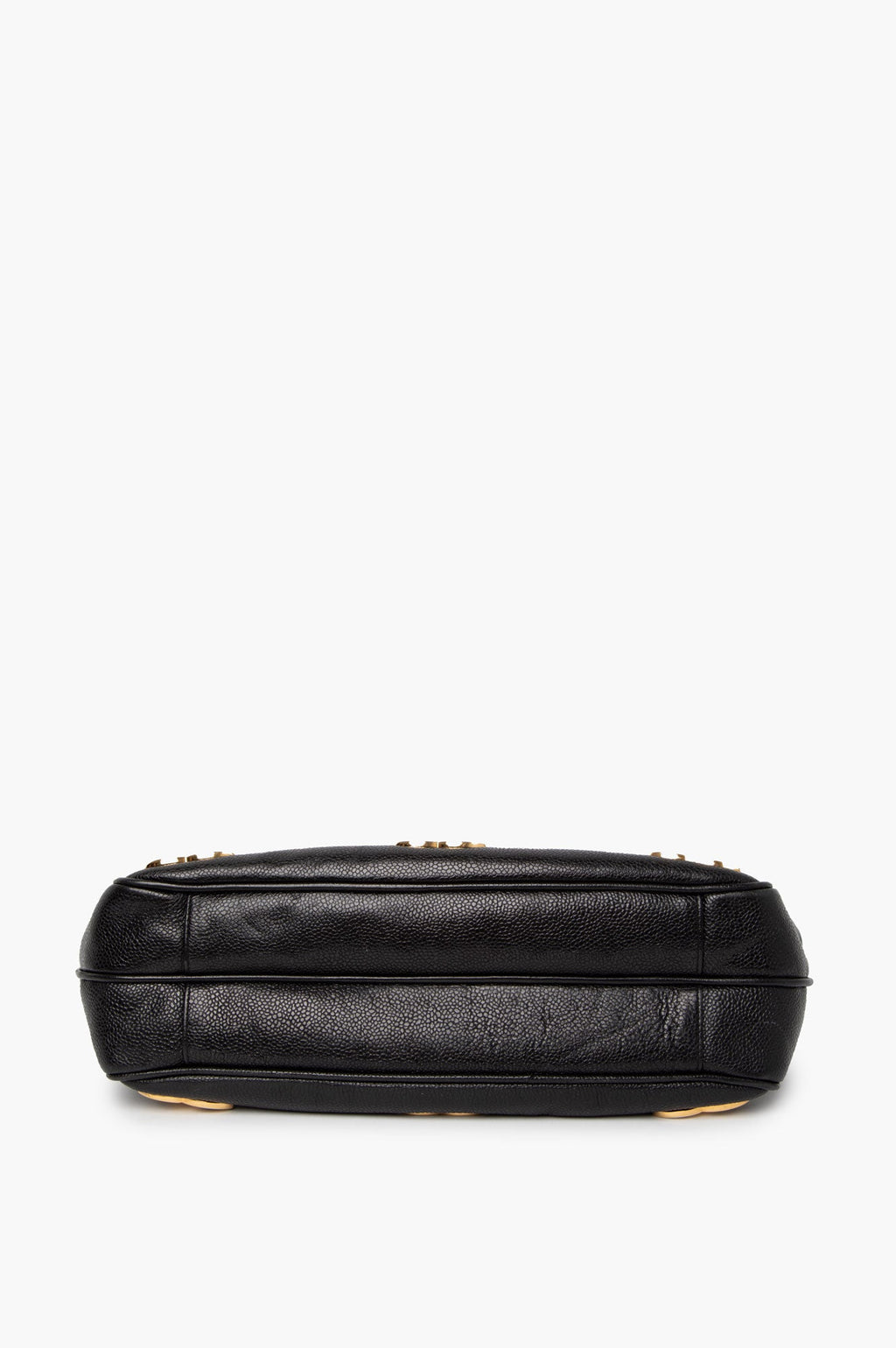 Chanel Black Caviar Triple CC Logo Tote Bag