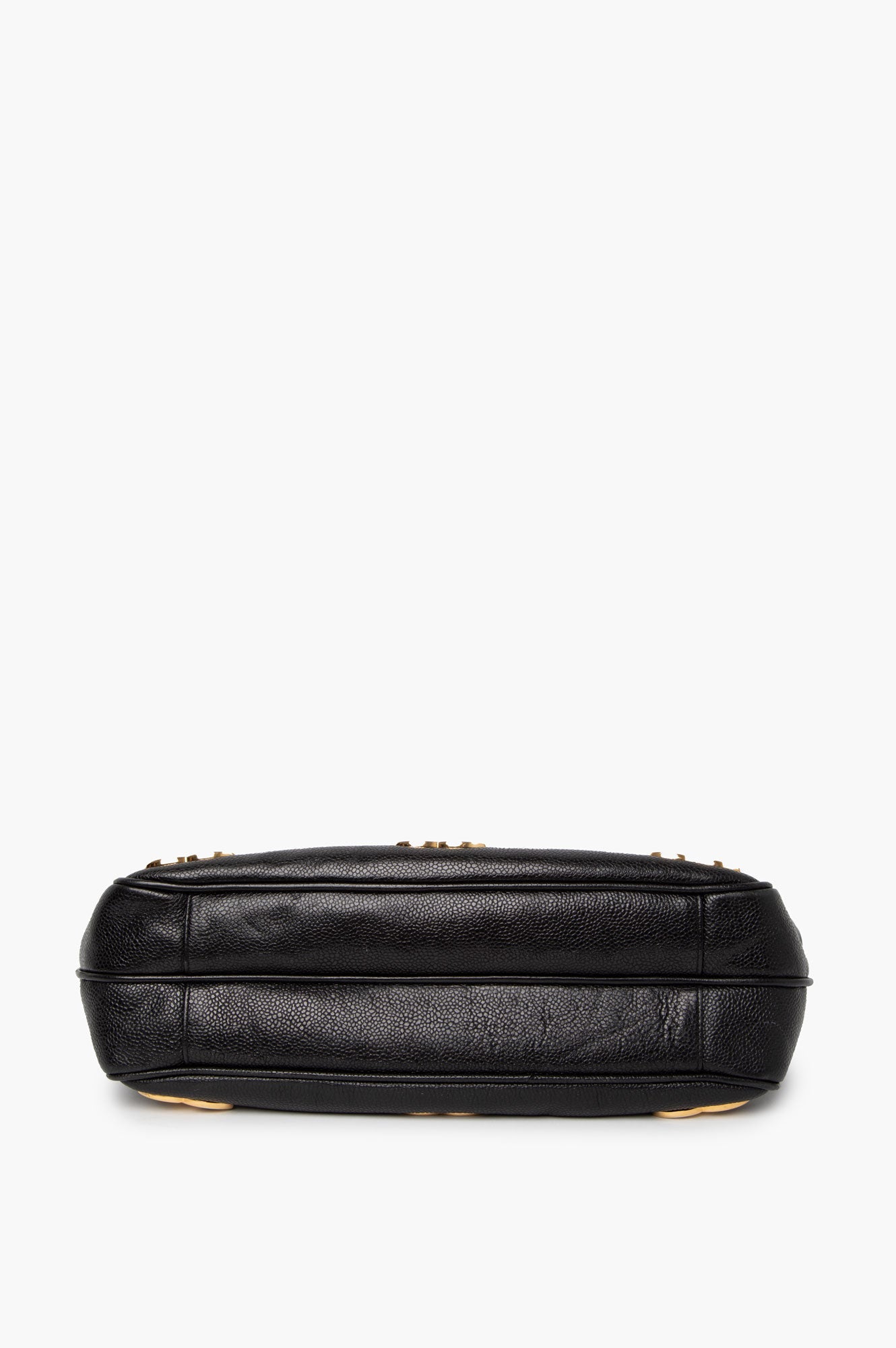 Chanel Black Caviar Triple CC Logo Tote Bag