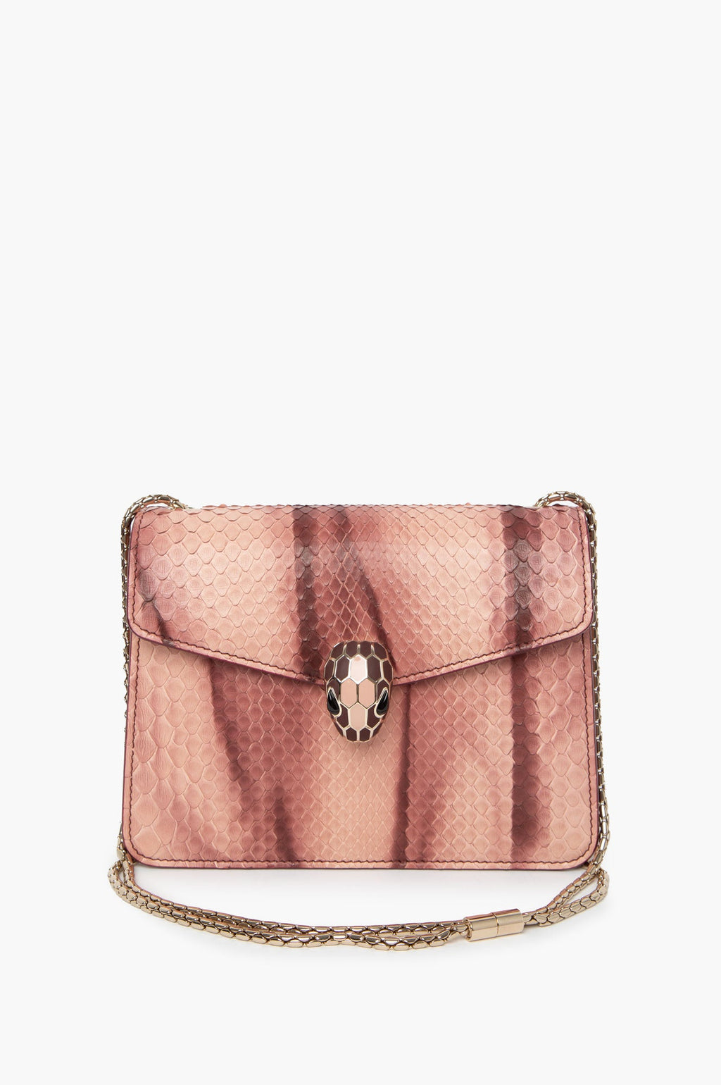 Bvlgari Pink Pathon Leather Bag