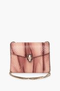 Bvlgari Pink Pathon Leather Bag