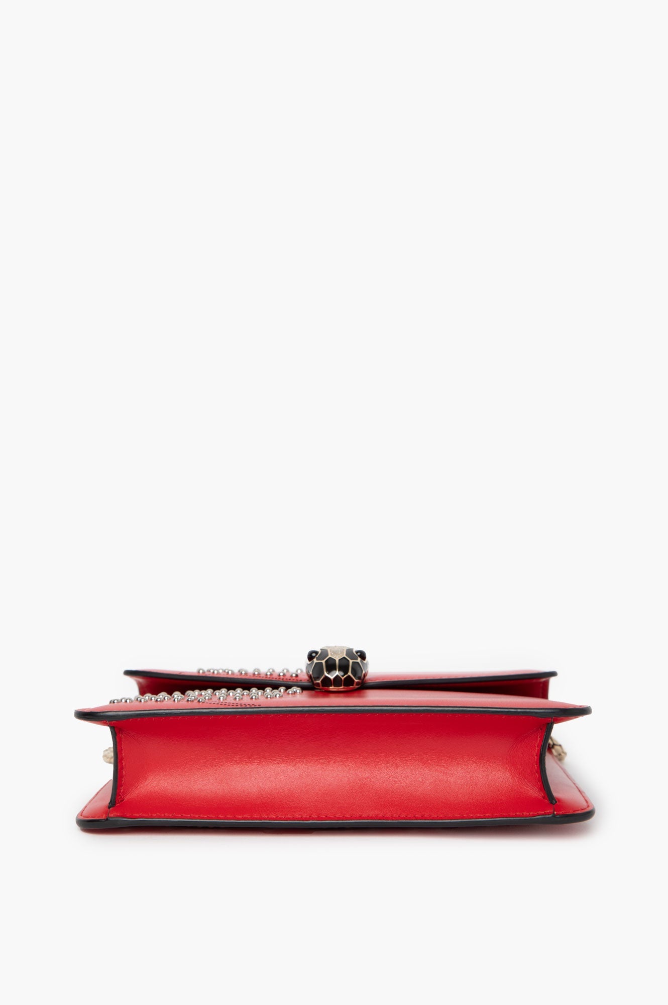 Bvlgari Serpenti Red Nappa Embellished Serpenti Forever Bag