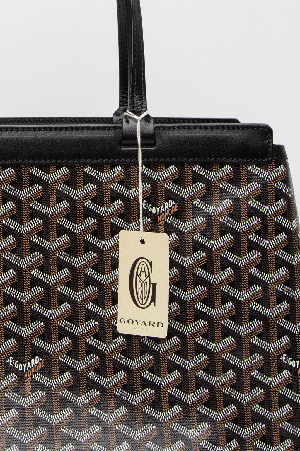 Goyard Black Goyardine Bellechasse PM Tote