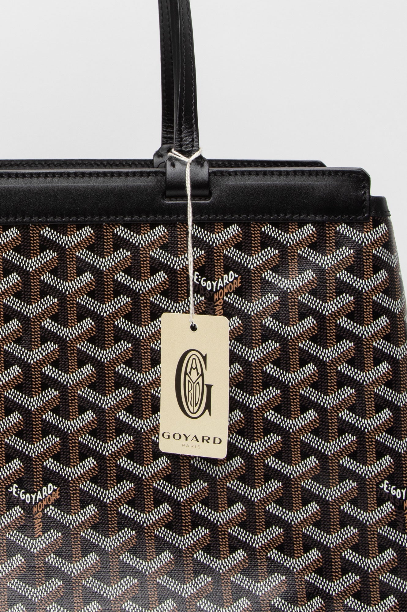 Goyard Black Goyardine Bellechasse PM Tote