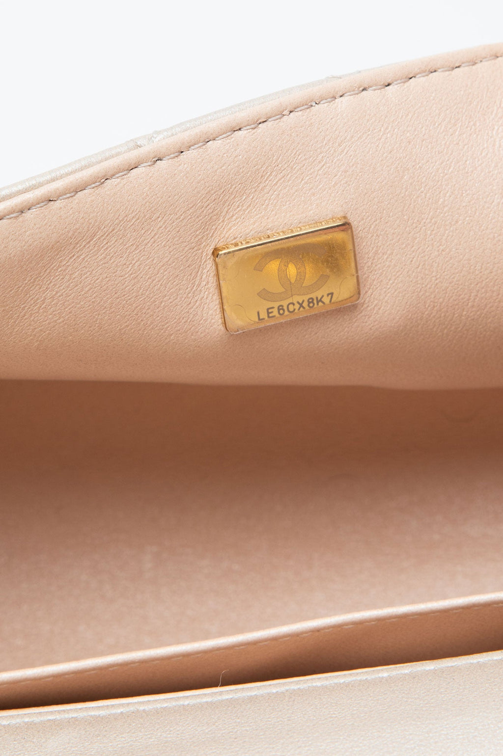 Chanel Beige Pearl Lambskin Mini 2.55 Reissue Flap Bag