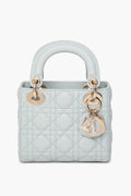 Christian Dior Mini Placid Blue Cannage Lady Dior