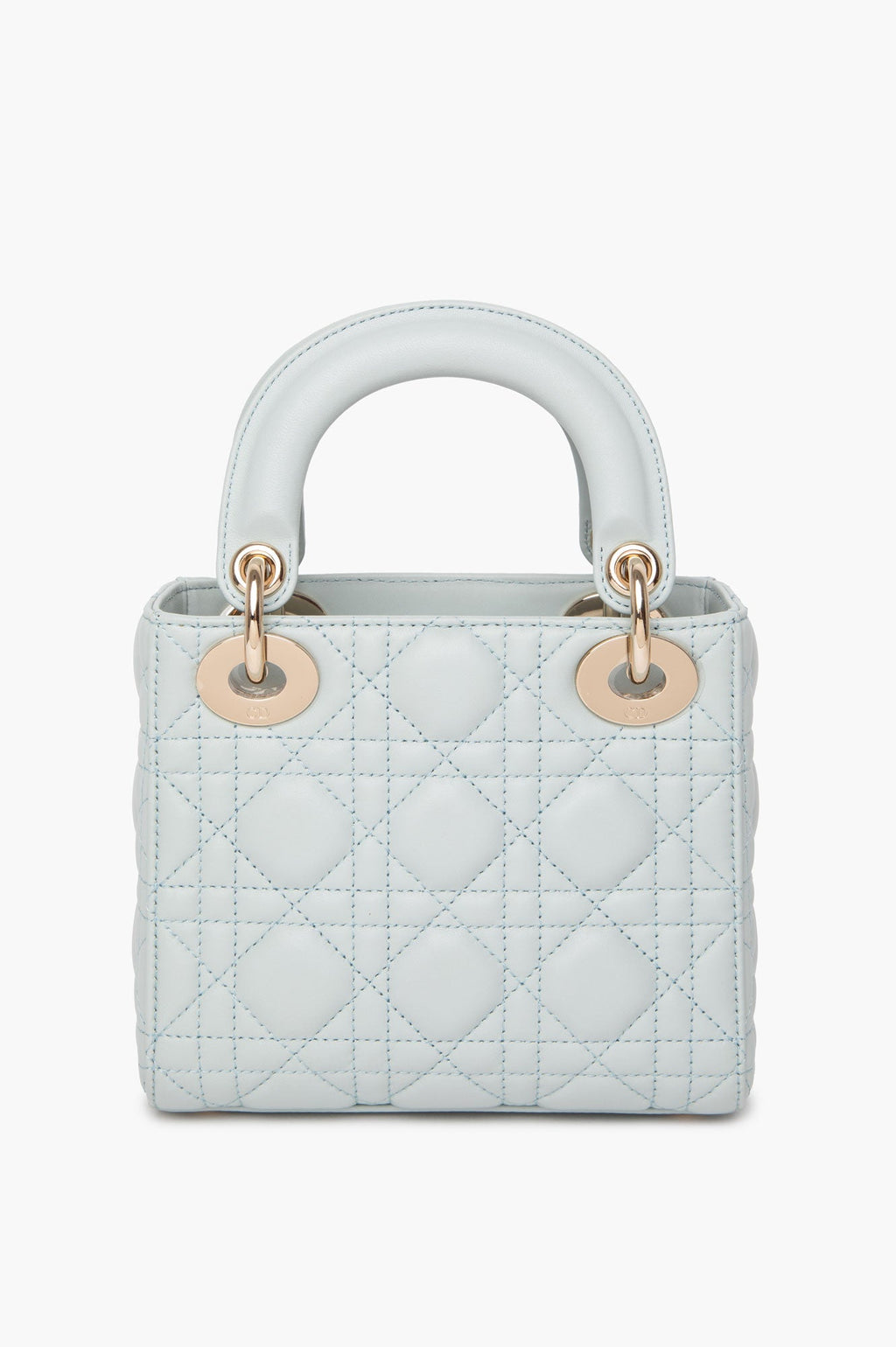 Christian Dior Mini Placid Blue Cannage Lady Dior