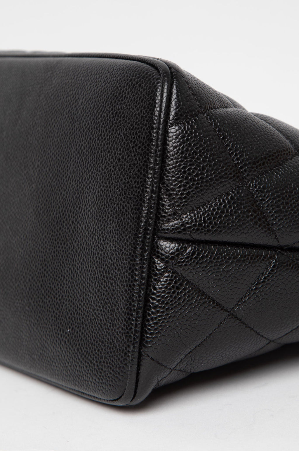 Chanel Black Medallion Caviar Leather Tote