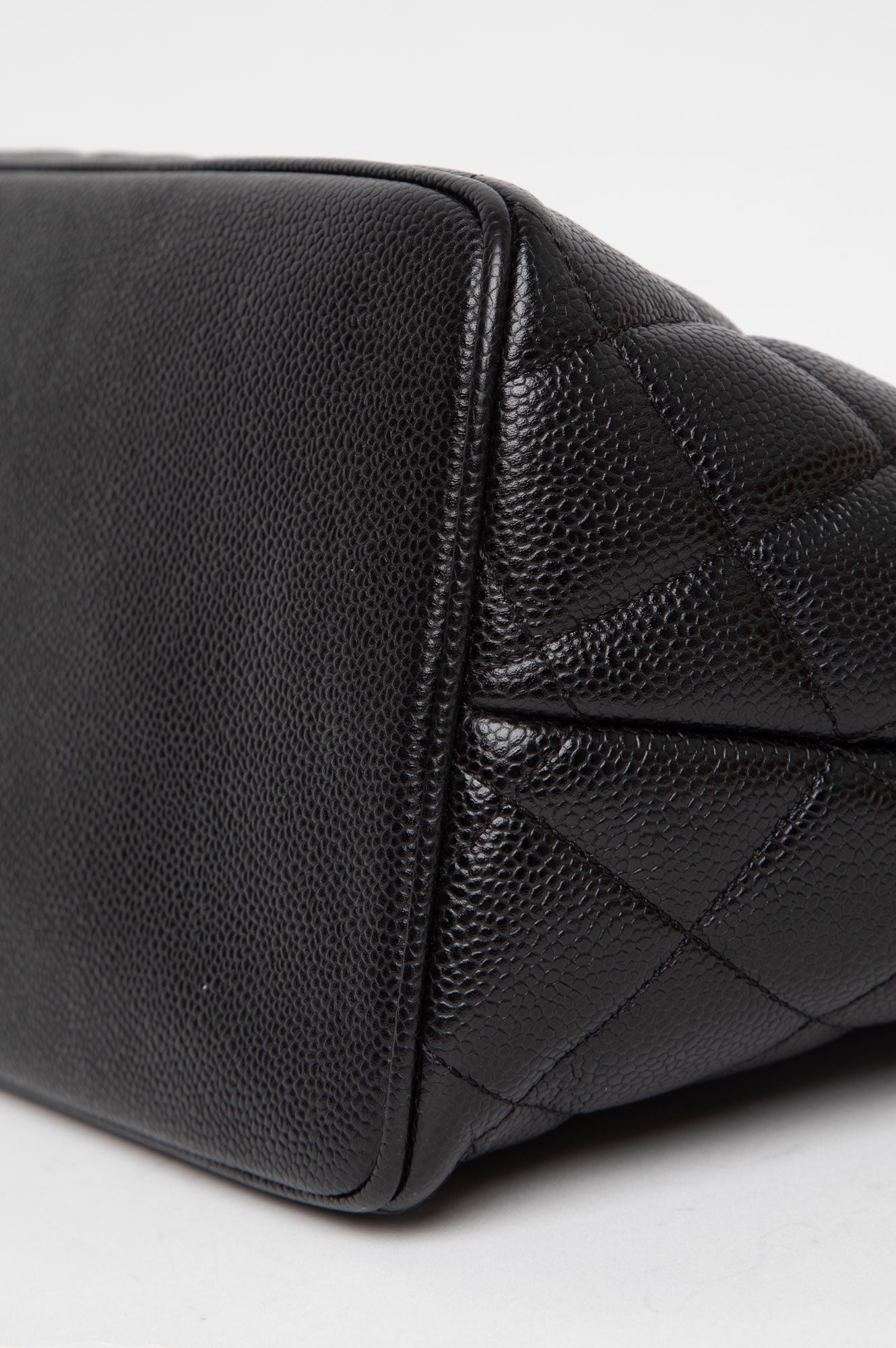Chanel Black Medallion Caviar Leather Tote