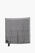 Prada Black/White Silk Scarf 45cm