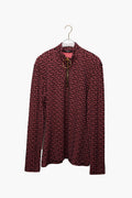 Balmain Pink Logo Jacquard Knit Top Size 46