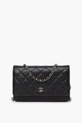Chanel 2017 Black Caviar Leather Wallet On Chain Bag