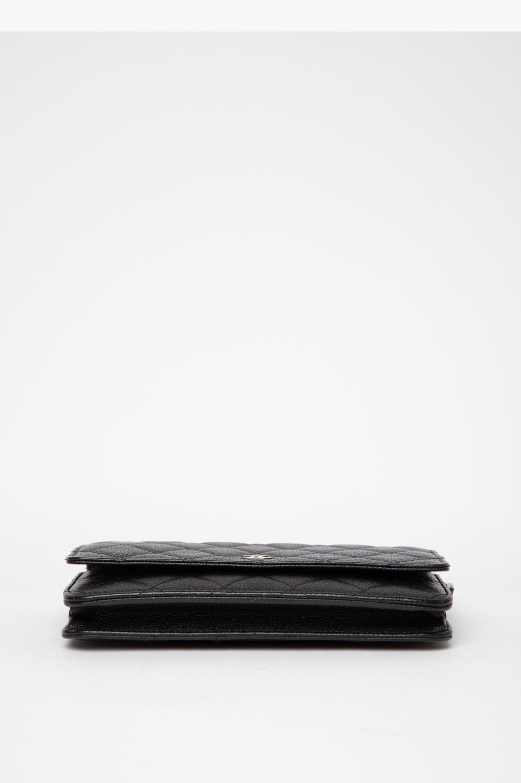 Chanel 2017 Black Caviar Leather Wallet On Chain Bag
