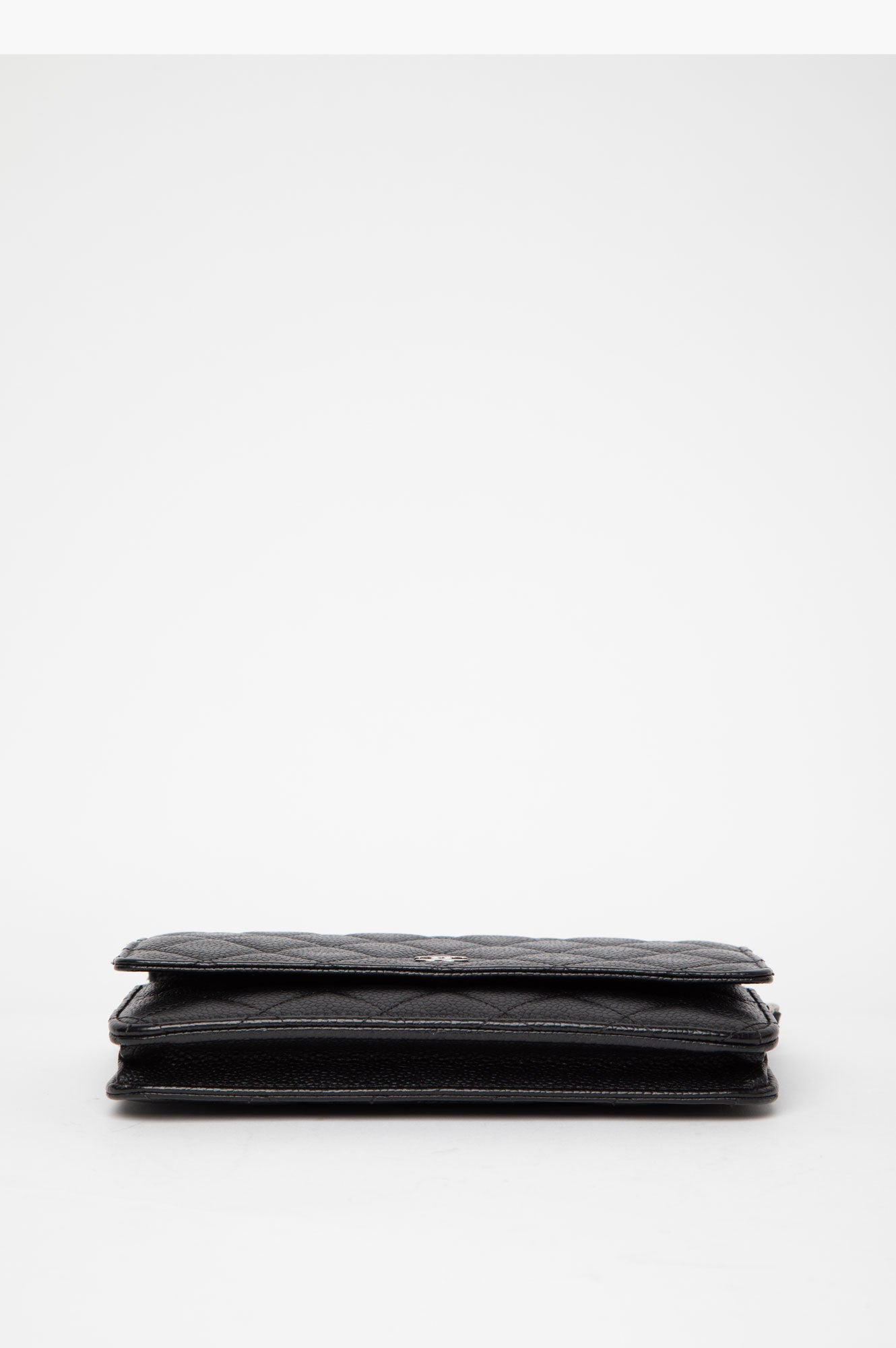 Chanel 2017 Black Caviar Leather Wallet On Chain Bag