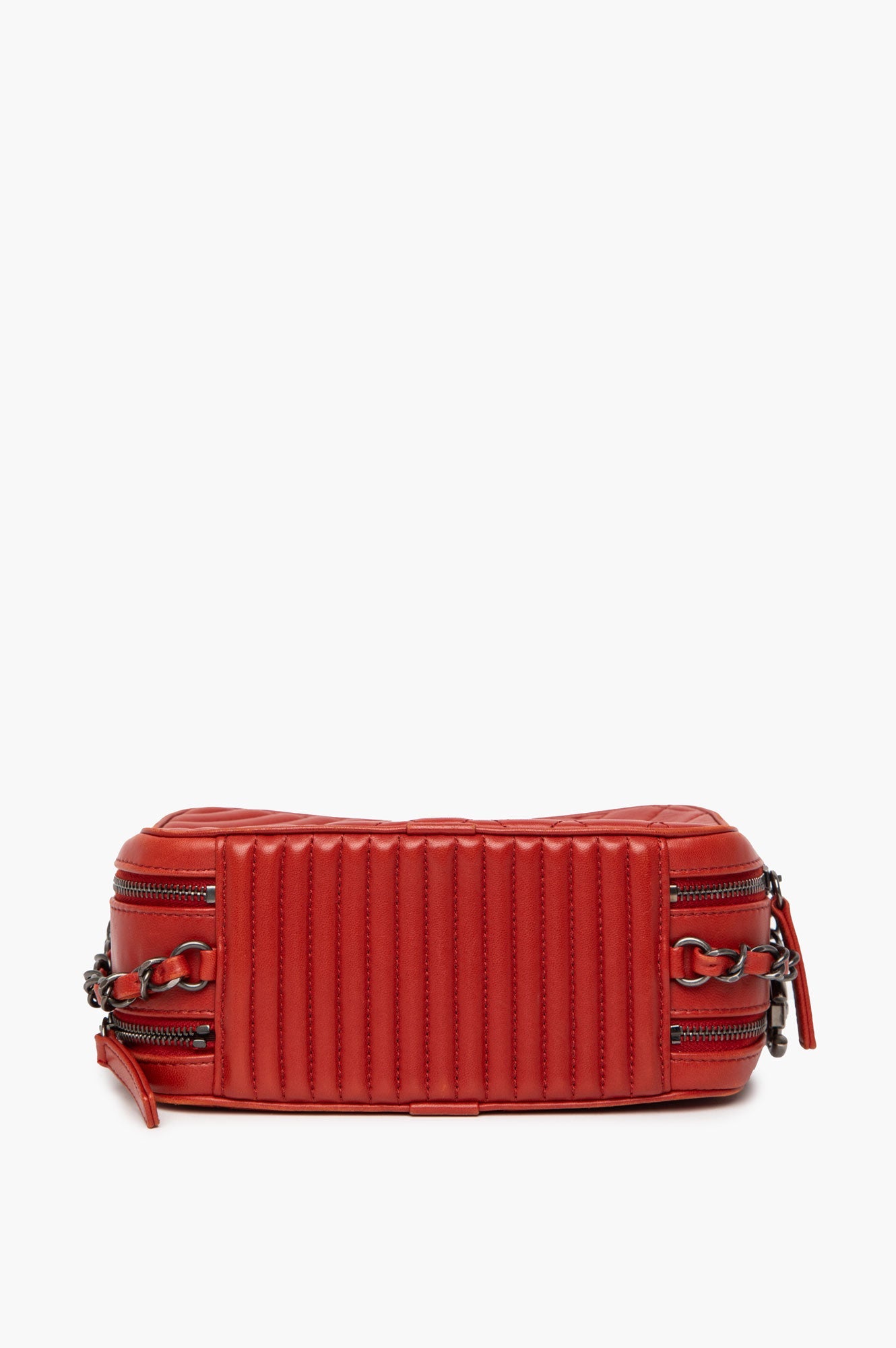 Chanel Red Quilted Lambskin Coco Boy Camera Crossbody Bag
