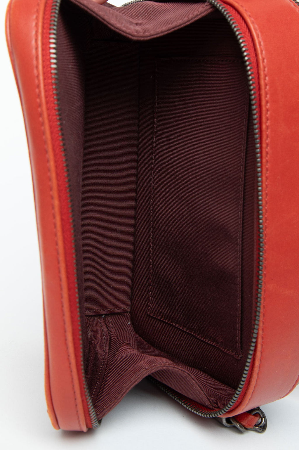 Chanel Red Quilted Lambskin Coco Boy Camera Crossbody Bag