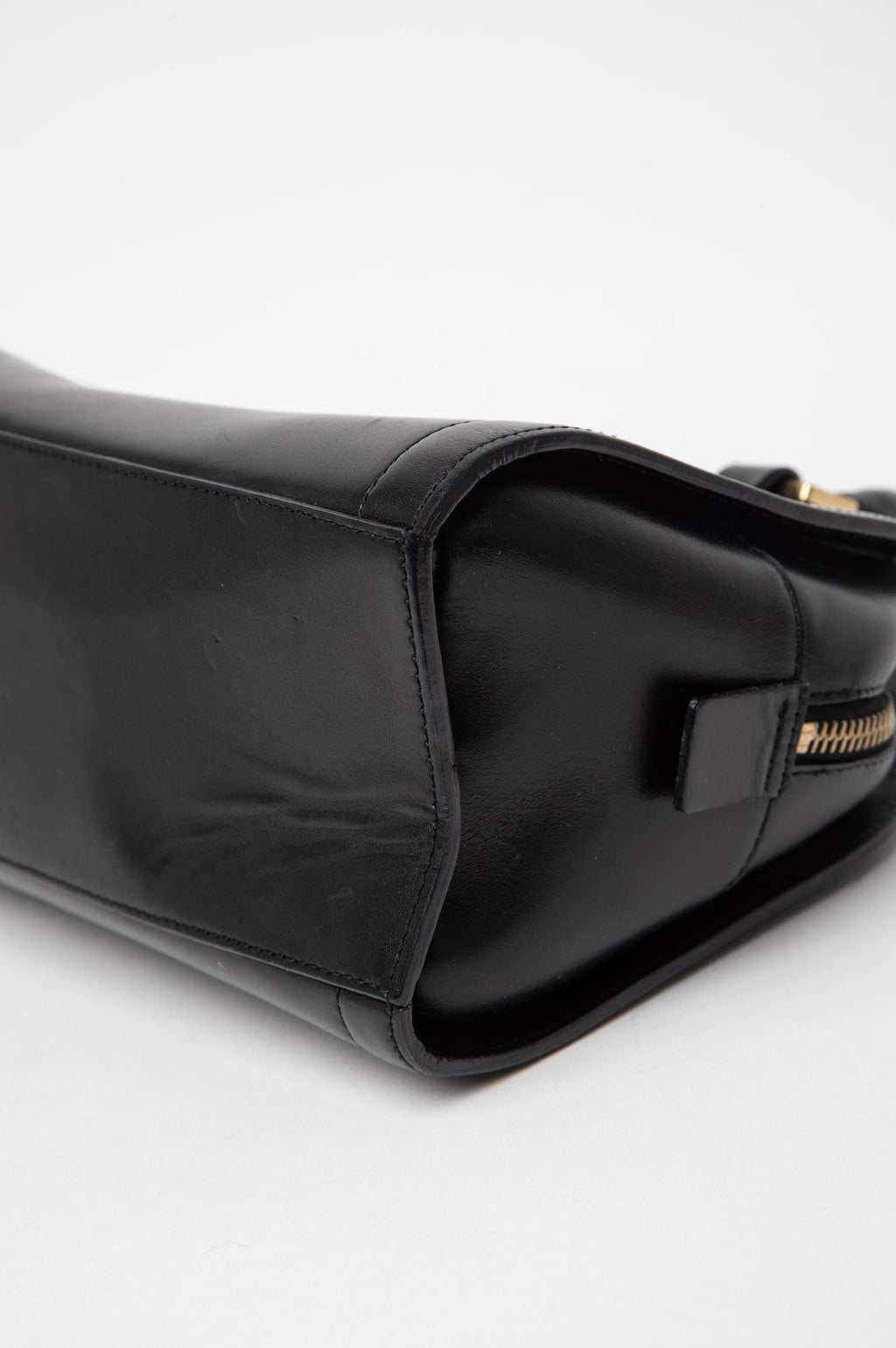 Celine Black Vintage Triomphe Mini Boston Bag