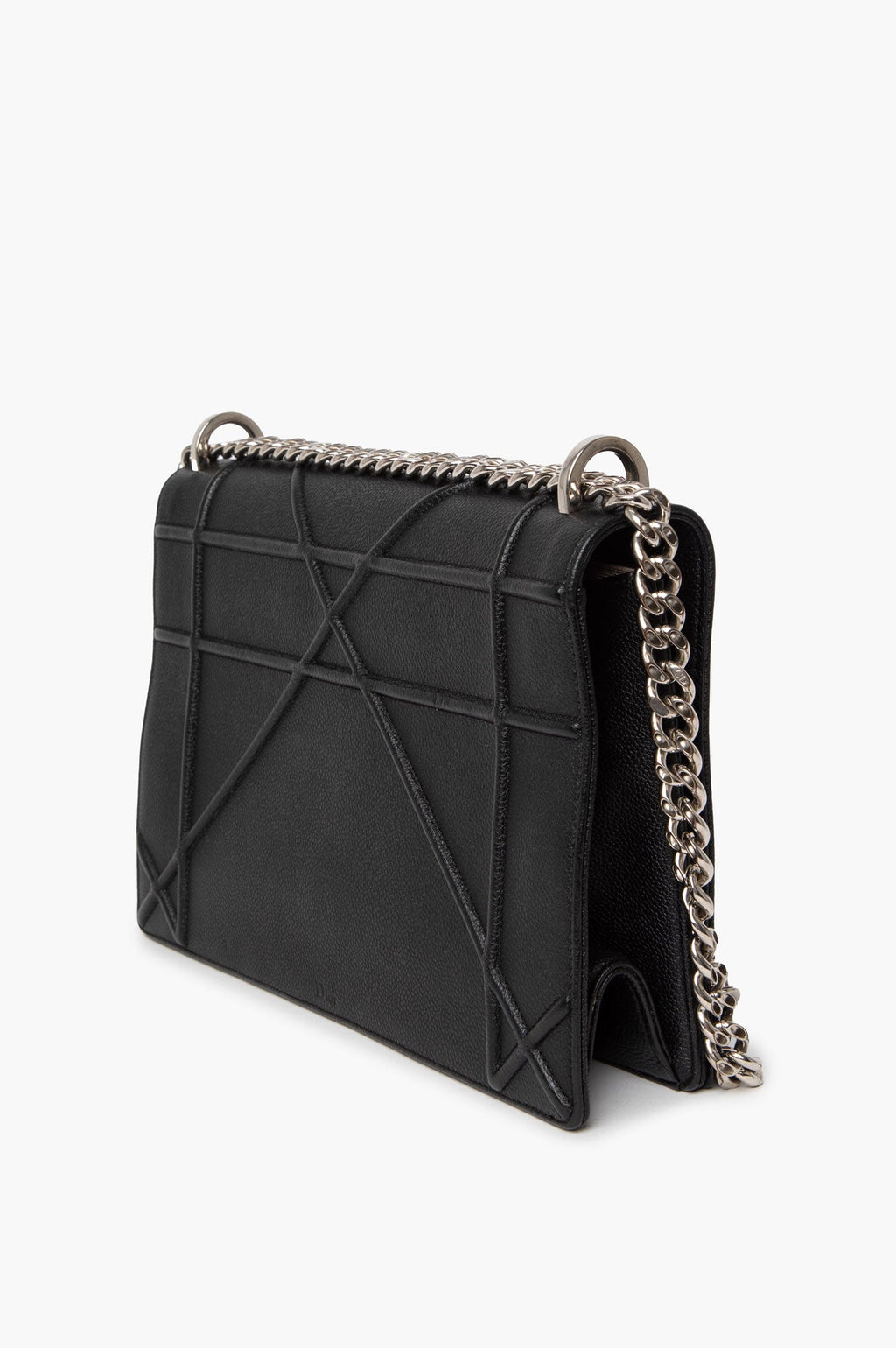 Christian Dior Large Black Leather Diorama