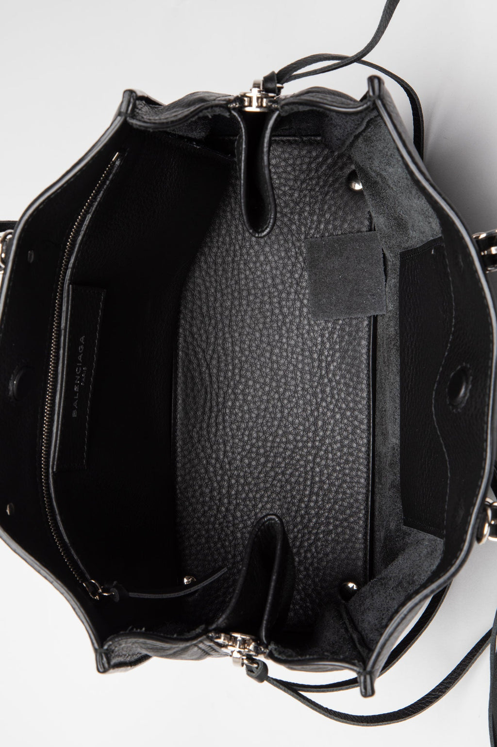 Balenciaga Black Veau Papier A6 Zip Around Tote