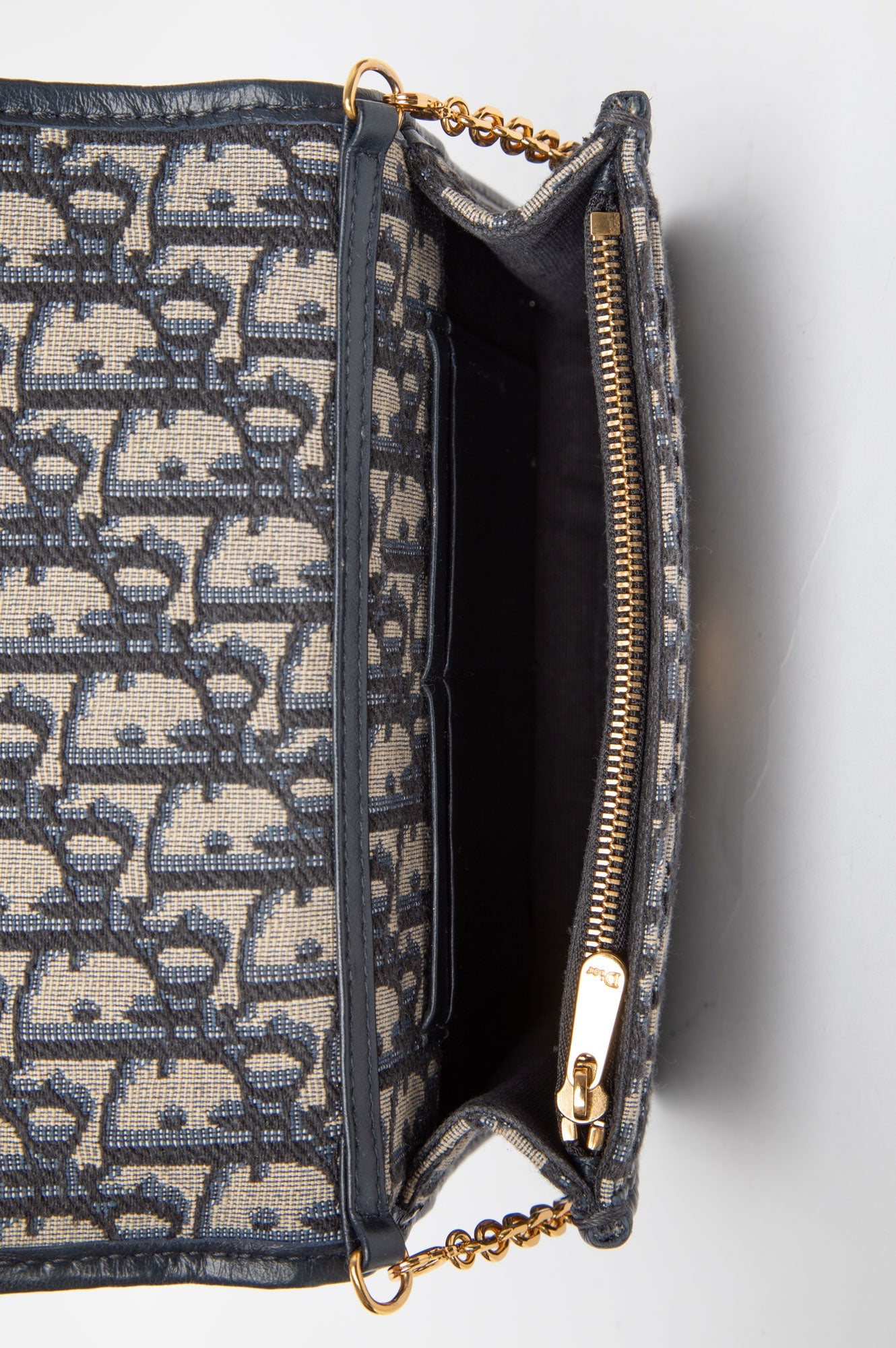 Christian Dior 2020 Navy Leather Oblique 30 Montage Belt/Shoulder Bag