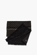 Louis Vuitton Cashmere Black/Gold Monogram Scarf