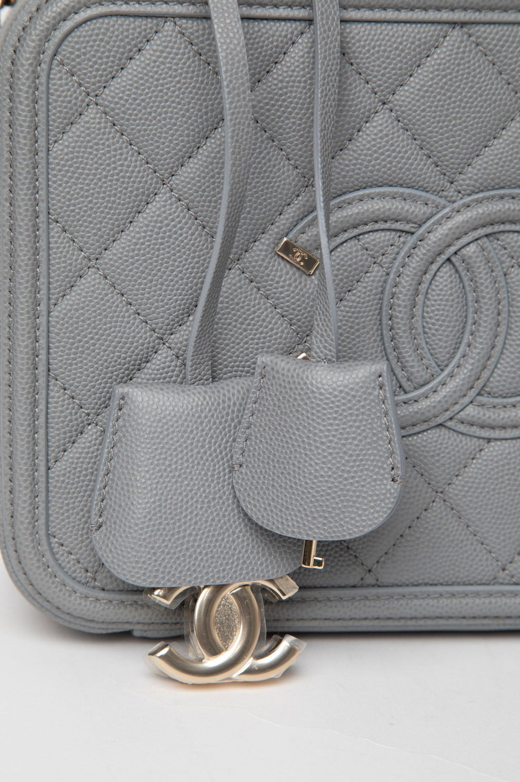 Chanel 2019 Grey Filigree Medium Bag