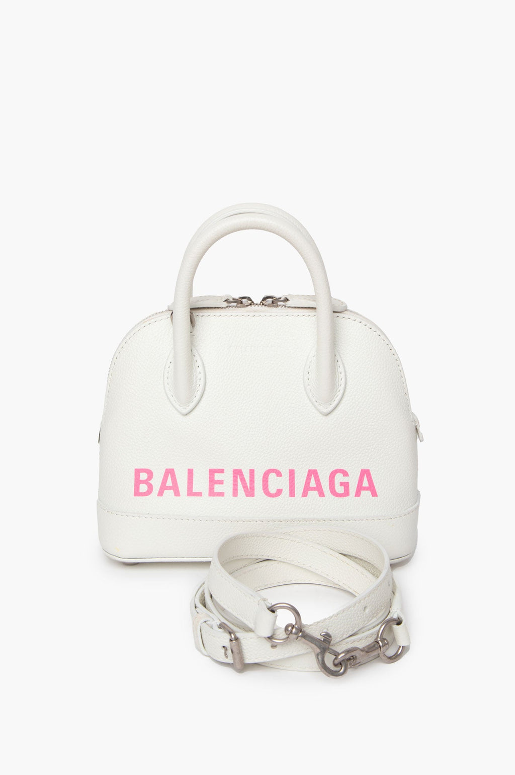 Balenciaga White Ville Top Handle Bag