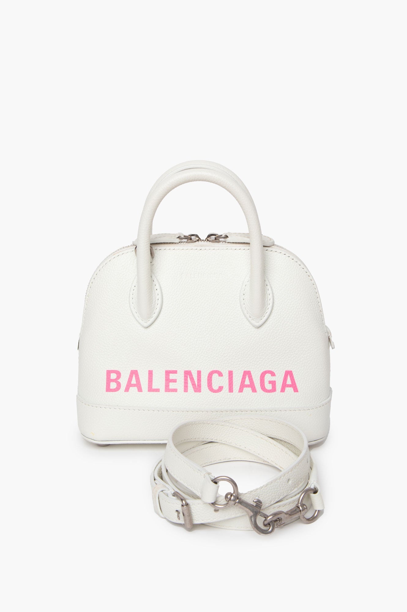 Balenciaga White Ville Top Handle Bag