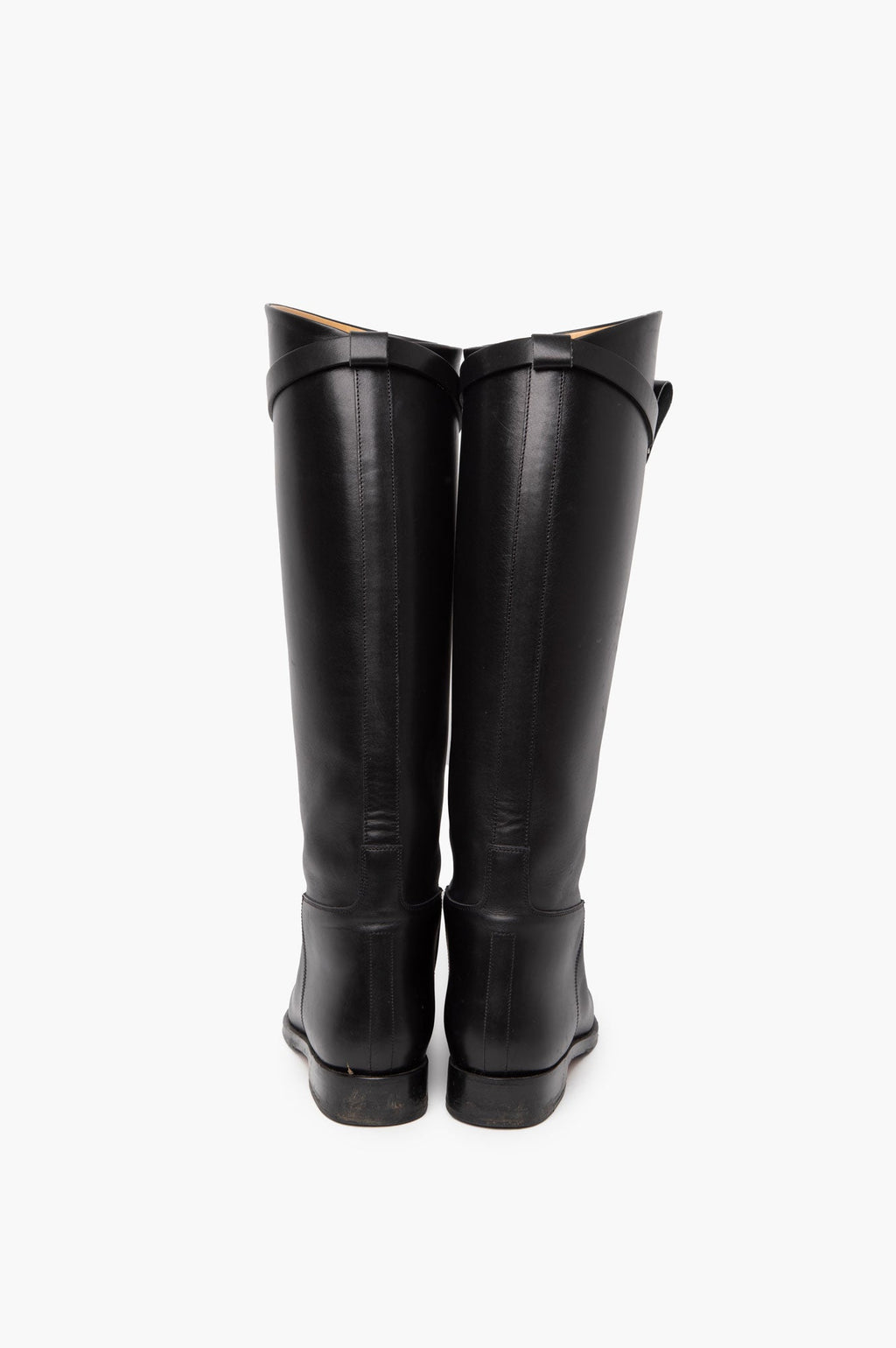 Hermes Black Leather Jumping Boots Size 36