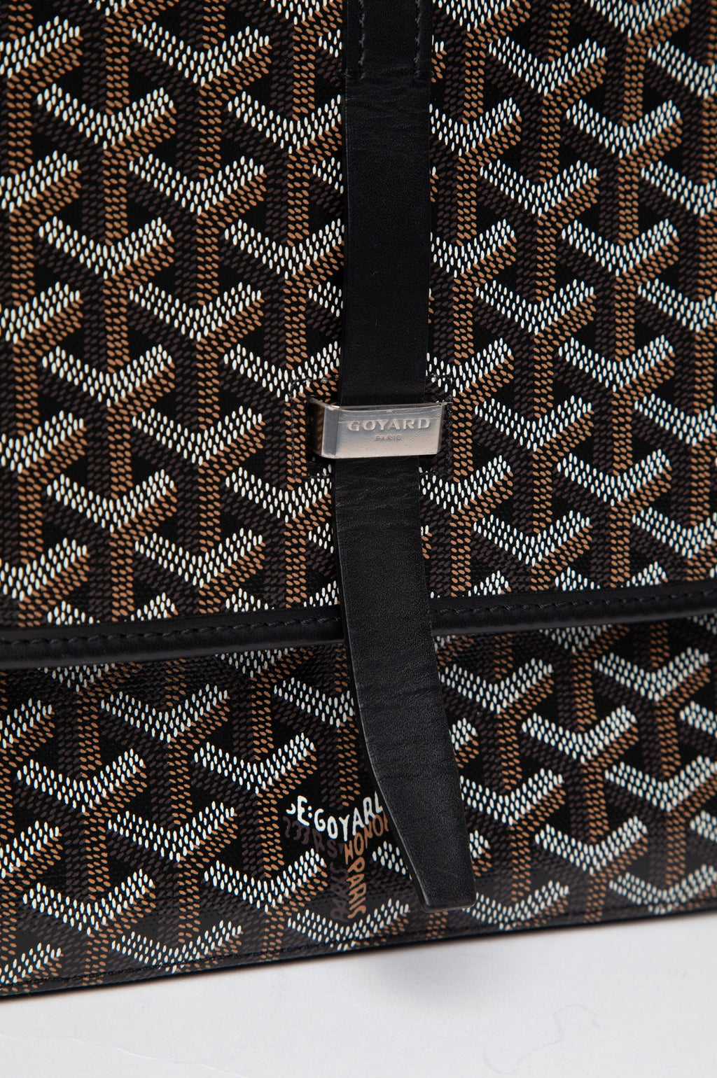 Goyard Black Goyardine Belvedere MM Bag