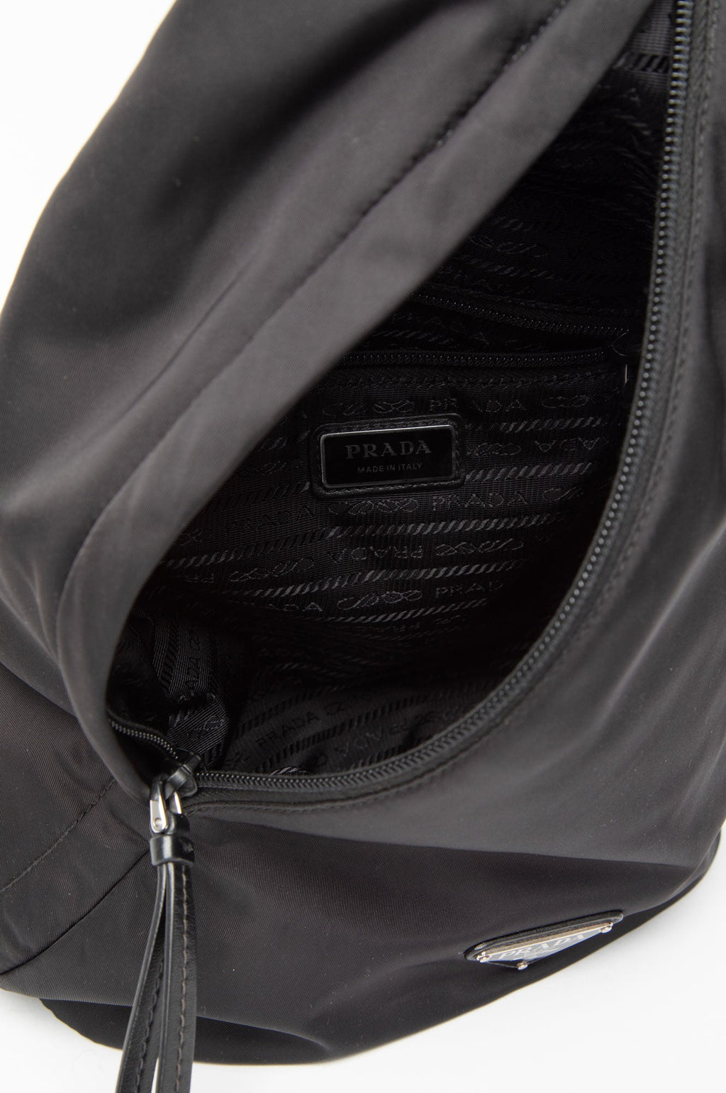 Prada Black Re Nylon One Shoulder Backpack