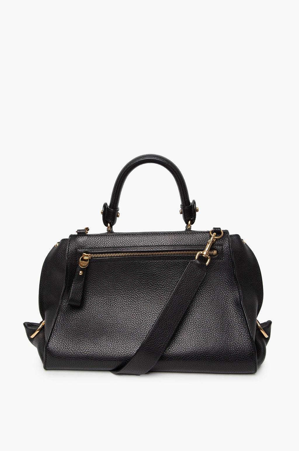 Salvatore Ferragamo Sofia Black Top Handle Leather Bag