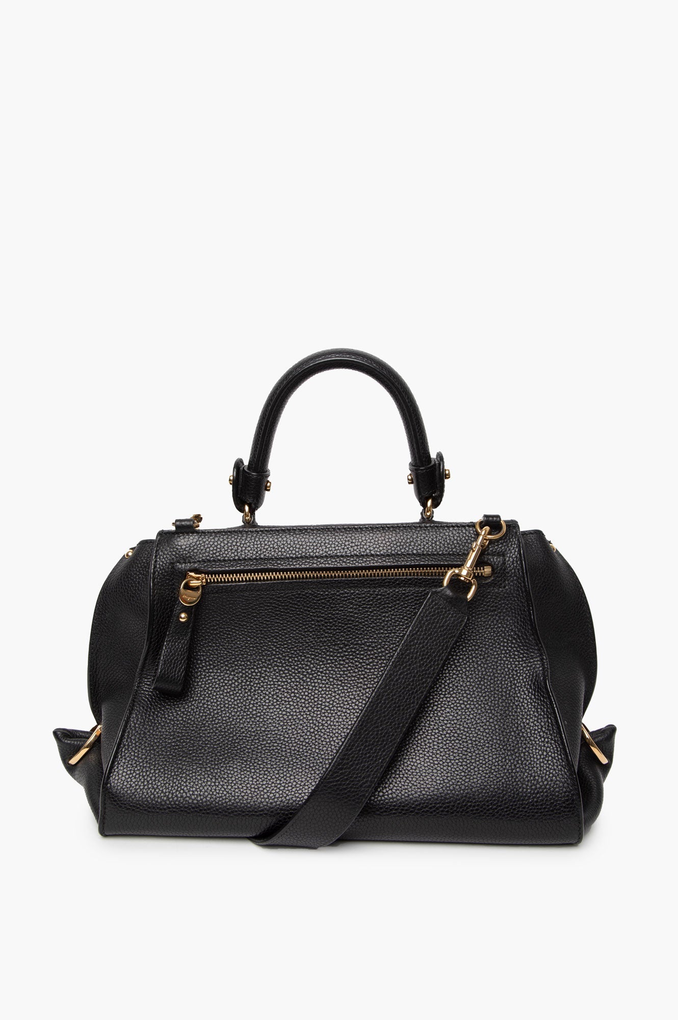 Salvatore Ferragamo Sofia Black Top Handle Leather Bag