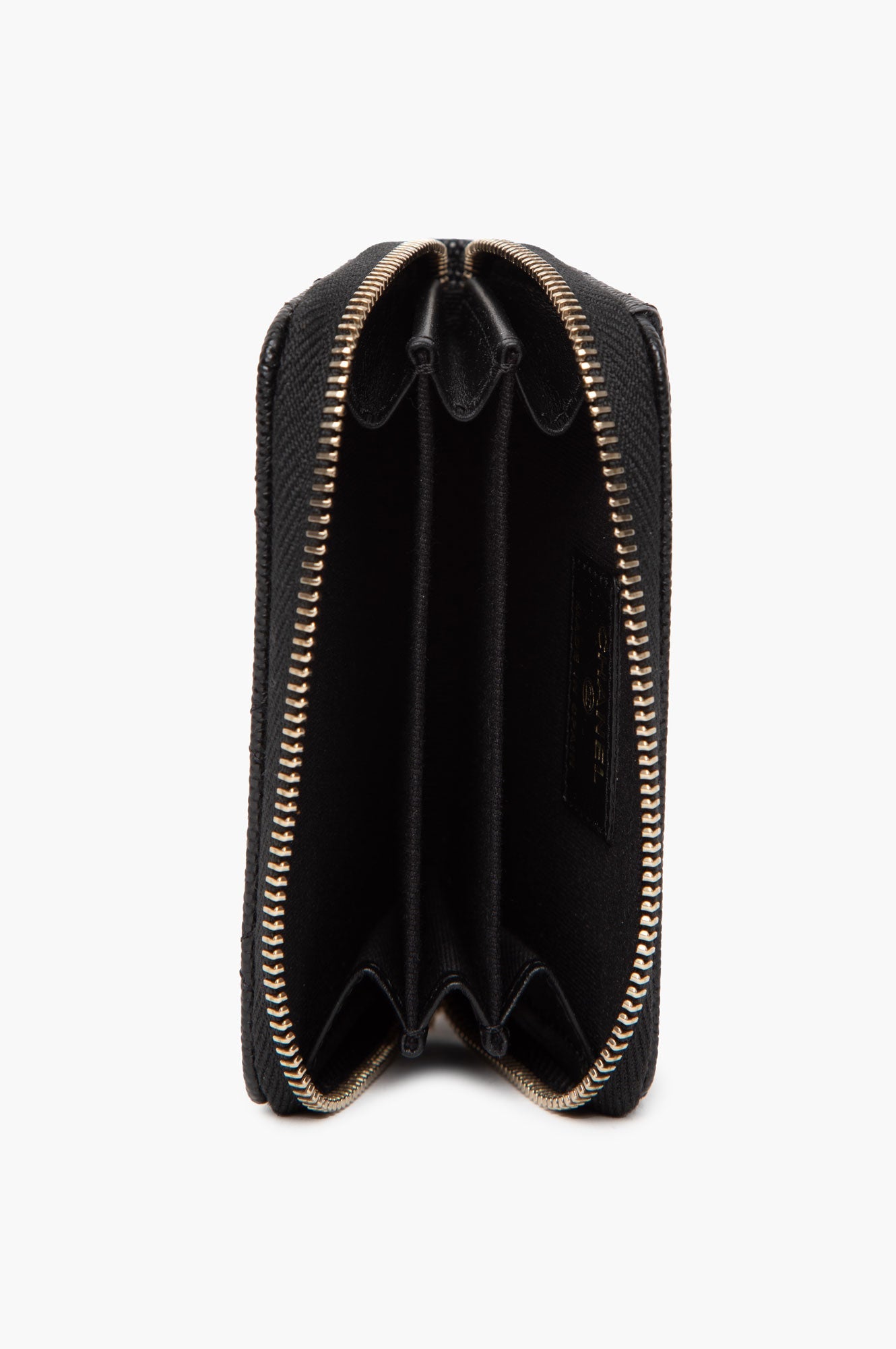 Chanel Black Caviar Enamel Wallet