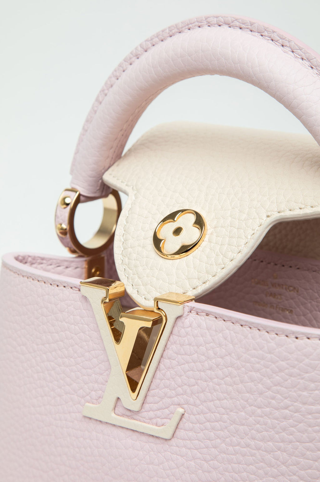 Louis Vuitton 2024 Capucines Lovelock Marshmallow Taurillon Mini